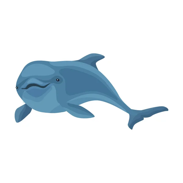 Dolphin vector icon.Cartoon vector icon isolated on white background dolphin. — Stock Vector