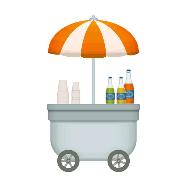 Comida trailer vector icon.Cartoon icono del vector aislado en el remolque de alimentos de fondo blanco. — Vector de stock