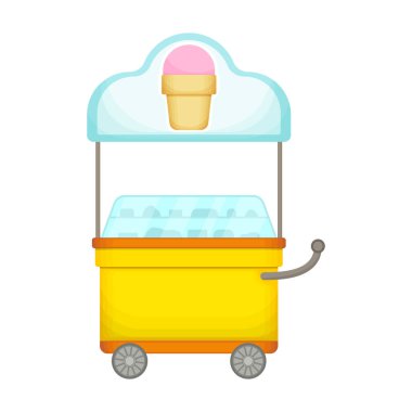 Gıda karavanı vektör simgesi. Çizgi film vektör simgesi beyaz arka plan yemek karavanında izole edilmiş..