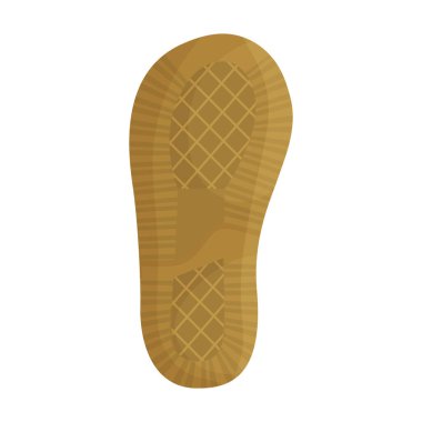 Ayak izi vektörü simgesi. Çizgi film vektör simgesi beyaz arka planda izole edildi.