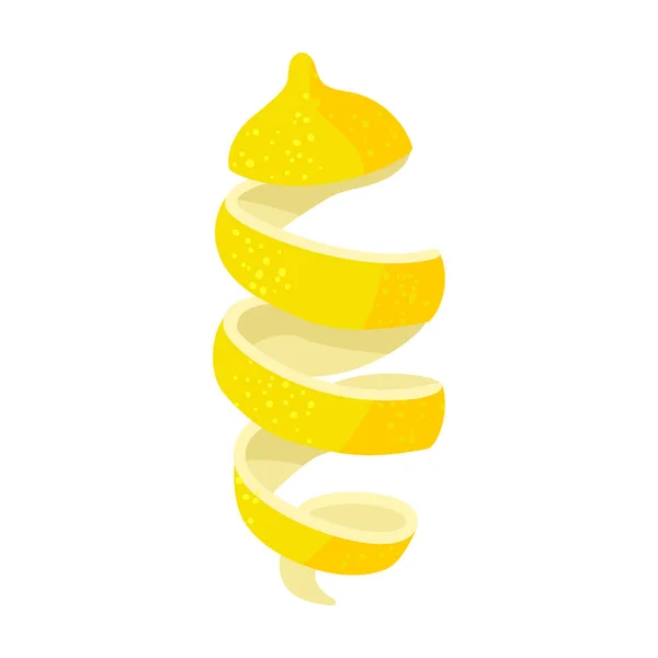 Icône vectorielle écorce de citron Icône vectorielle de bande dessinée isolée sur fond blanc écorce de citron. — Image vectorielle