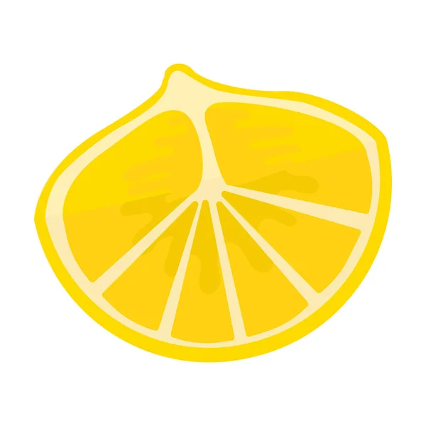 Řez citronového vektoru ikona. Kreslený vektor ikona izolované na bílém pozadí plátek citronu. — Stockový vektor