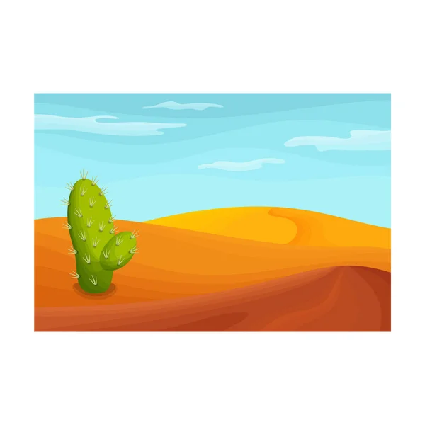 Ícone vetor Desert vetor icon.Cartoon isolado no deserto fundo branco. — Vetor de Stock