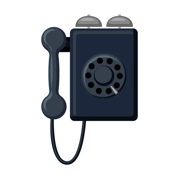 Retro Telefon Vektor icon.Cartoon Vektor-Symbol isoliert auf weißem Hintergrund Retro-Telefon. — Stockvektor