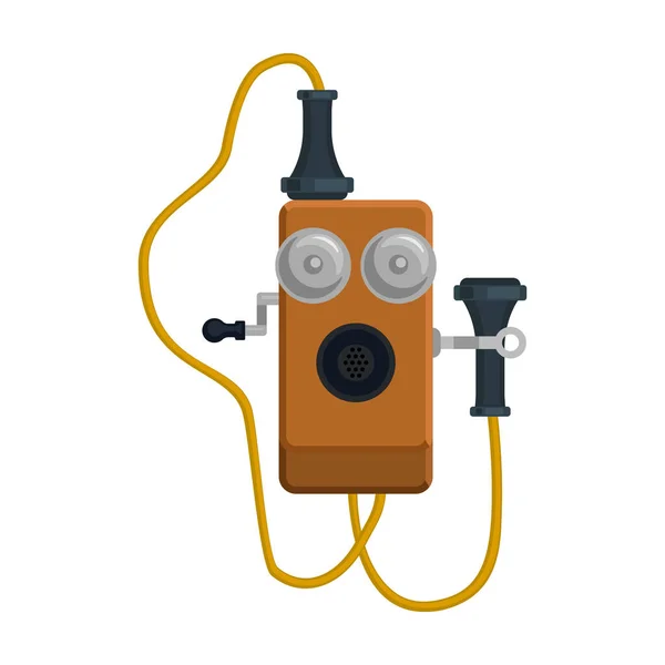 Icono de vector de teléfono retro. Icono de vector de dibujos animados aislado en el teléfono retro de fondo blanco. — Vector de stock