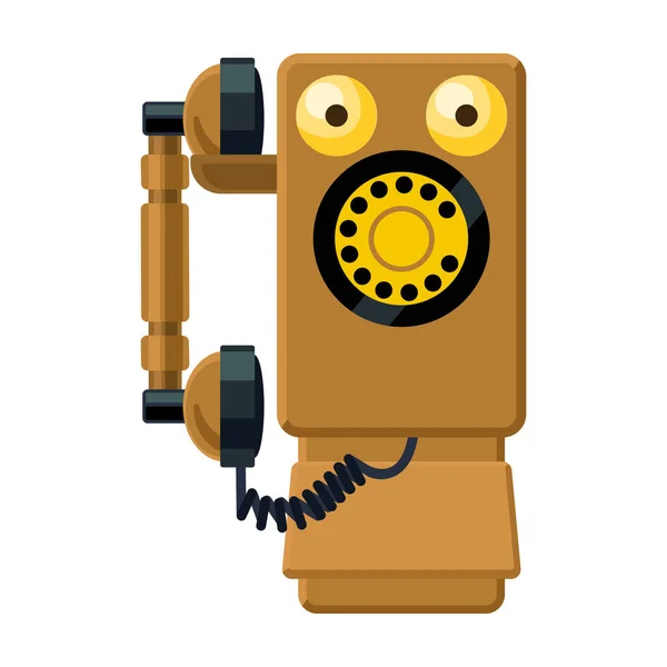 Retro Telefon Vektor icon.Cartoon Vektor-Symbol isoliert auf weißem Hintergrund Retro-Telefon. — Stockvektor