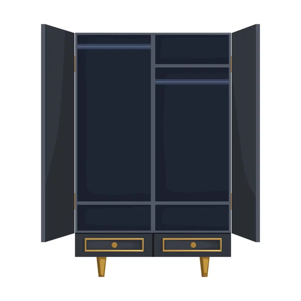 Icono de vector de armario. Icono de vector de dibujos animados aislado en armario de fondo blanco. — Vector de stock