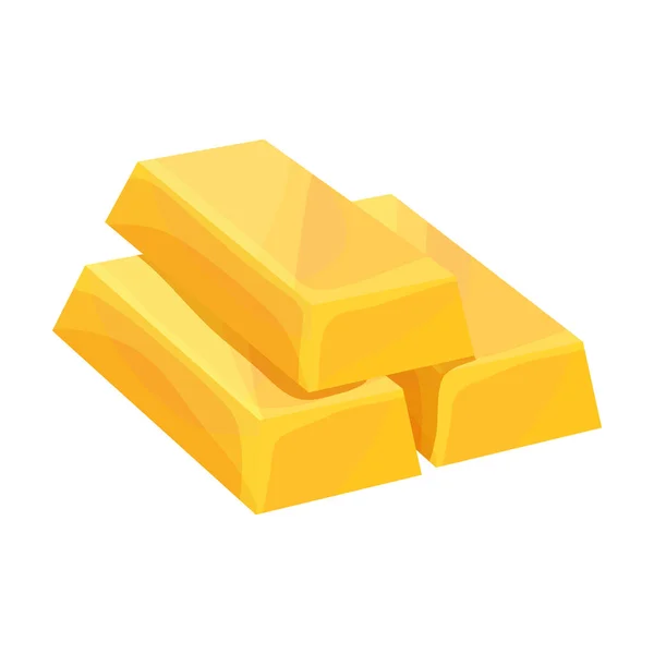 Goldbarren-Vektor icon.Cartoon-Vektor-Symbol isoliert auf weißem Hintergrund Goldbarren. — Stockvektor