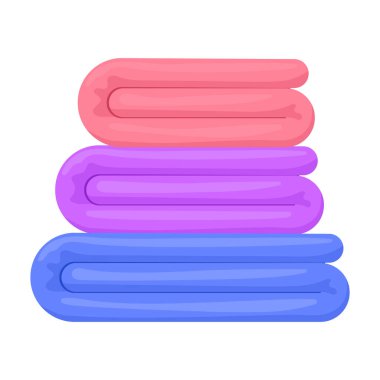 Havlu vektör simgesi. Karikatür vektör simgesi beyaz arkaplan havlusunda izole edildi.