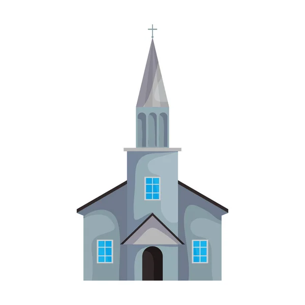 Kerk vector icon.Cartoon vector pictogram geïsoleerd op witte achtergrond kerk. — Stockvector