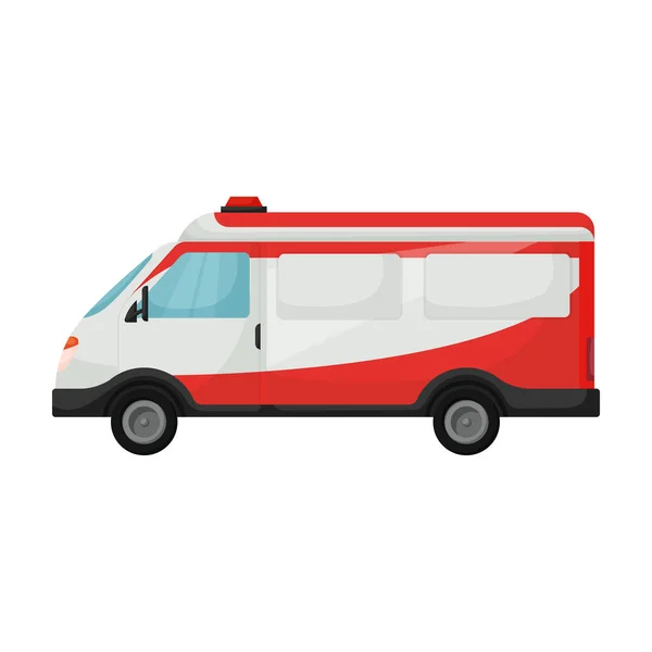 Ambulance car vector icon.Cartoon vector icon isolated on white background ambulance car. — Stock Vector