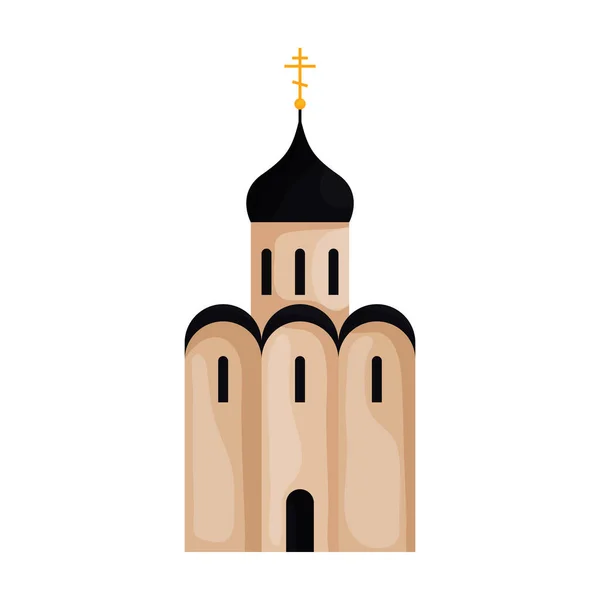 Kilise vektör simgesi. Beyaz arka plan kilisesinde karikatür vektör simgesi izole edildi. — Stok Vektör