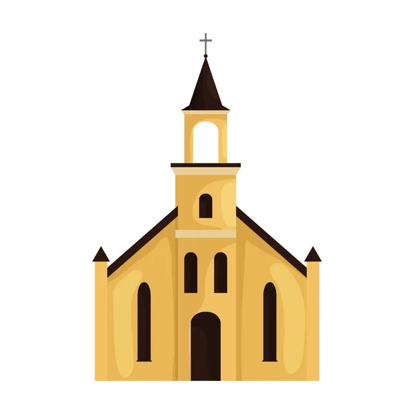 Kirche Vektor icon.Cartoon Vektor Symbol isoliert auf weißem Hintergrund Kirche. — Stockvektor