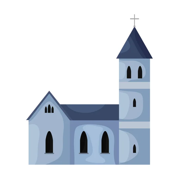 Ícone vetor Igreja icon.Cartoon vetor isolado na igreja fundo branco. — Vetor de Stock