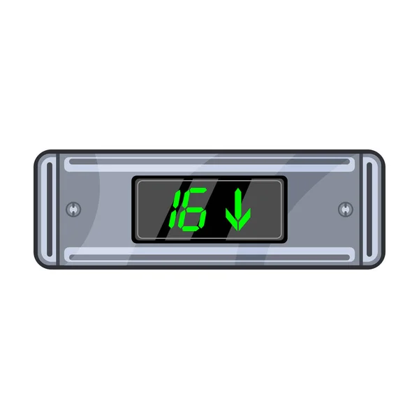 Icône vectorielle de panneau d'ascenseur Icône vectorielle de bande dessinée isolée sur fond blanc panneau d'ascenseur. — Image vectorielle