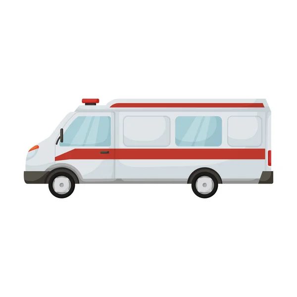 Векторный значок машины скорой помощи. Иконка вектора мультфильма изолирована на белом фоне автомобиля скорой помощи. — стоковый вектор