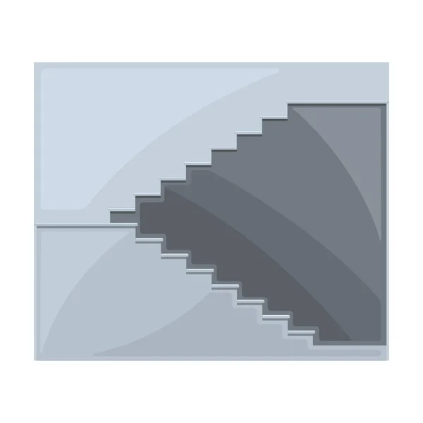 Staircase vector icon.Cartoon vector icon isolated on white background staircase. — Stock Vector