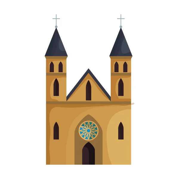 Kerk vector icon.Cartoon vector pictogram geïsoleerd op witte achtergrond kerk. — Stockvector