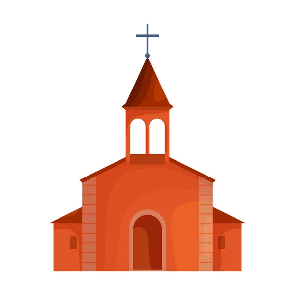 Kerk vector icon.Cartoon vector pictogram geïsoleerd op witte achtergrond kerk. — Stockvector