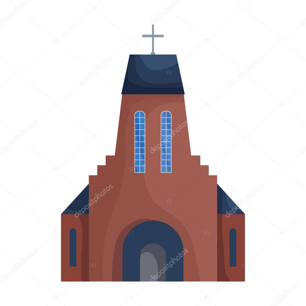 Church vector icon.Cartoon vector icon isolated on white background church.