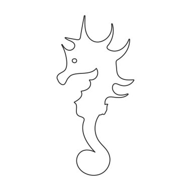 Deniz atı vektör simgesi. Ana vektör simgesi beyaz arkaplan deniz atı üzerinde izole edilmiş..