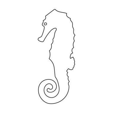 Deniz atı vektör simgesi. Ana vektör simgesi beyaz arkaplan deniz atı üzerinde izole edilmiş..