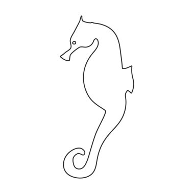 Deniz atı vektör simgesi. Ana vektör simgesi beyaz arkaplan deniz atı üzerinde izole edilmiş..