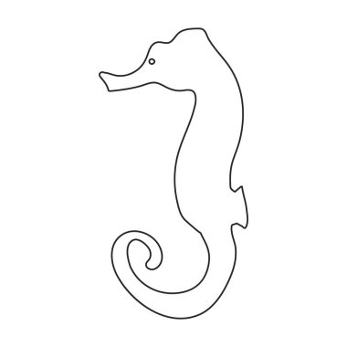 Deniz atı vektör simgesi. Ana vektör simgesi beyaz arkaplan deniz atı üzerinde izole edilmiş..