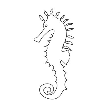 Deniz atı vektör simgesi. Ana vektör simgesi beyaz arkaplan deniz atı üzerinde izole edilmiş..