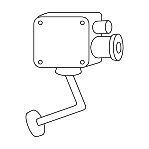 Kamera cctv Vektor icon.Outline Vektor icon isolierte Abbildung auf weißem Hintergrund Kamera cctv. — Stockvektor