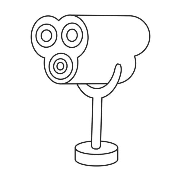 Kamera cctv Vektor icon.Outline Vektor icon isolierte Abbildung auf weißem Hintergrund Kamera cctv. — Stockvektor