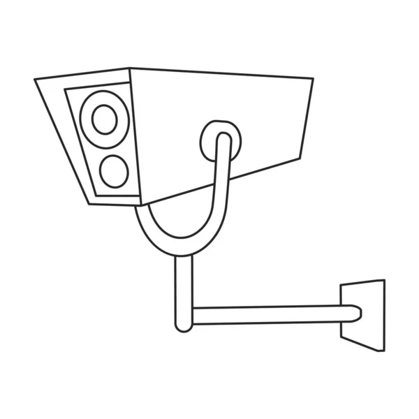 Câmera cctv vetor icon.Outline vetor ícone isolado ilustração no fundo branco câmera cctv. — Vetor de Stock