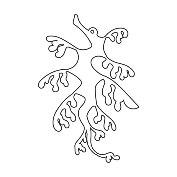 Sea horse vector icon.Outline vector icon isolated illustration on white background sea horse. — 스톡 벡터