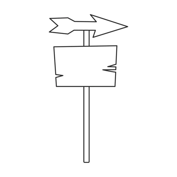 Holz Post Vektor icon.Outline Vektor Icon isoliert auf weißem Hintergrund Holz Post. — Stockvektor