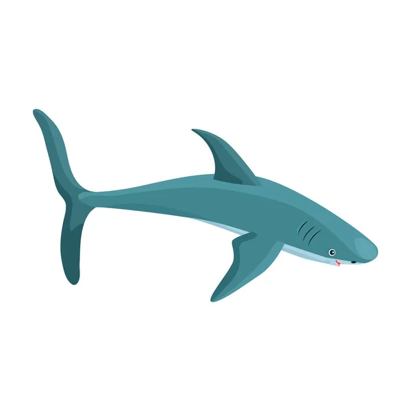 Shark Cartoon Vektor icon.Cartoon Vektor Illustration Fische des Meeres. Isolierte Abbildung des Hai-Symbols auf weißem Hintergrund. — Stockvektor