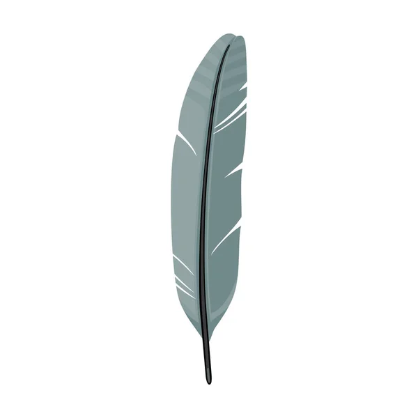 Pluma de la ilustración del vector de dibujos animados pájaro icon.Cartoon acuarela de la pluma. Ilustración aislada de la pluma del icono de pájaro sobre fondo blanco. — Vector de stock