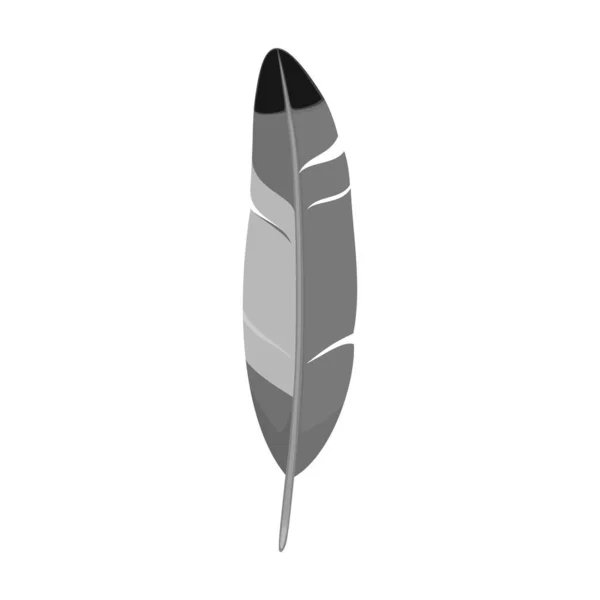 Plume d'oiseau dessin animé vecteur icon.Cartoon vecteur illustration aquarelle de stylo. Illustration isolée de la plume de l'icône d'oiseau sur fond blanc. — Image vectorielle
