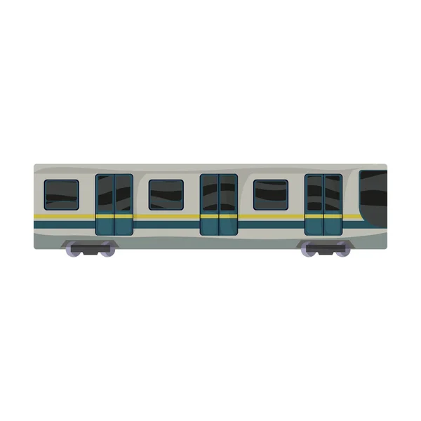 Subway train cartoon vector icon.Cartoon vector illustration cargo. Isolated illustration of subway train icon on white background. — стоковый вектор