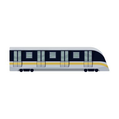 Subway train cartoon vector icon.Cartoon vector illustration cargo. Isolated illustration of subway train icon on white background.