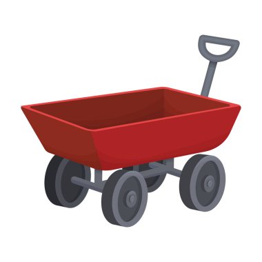 Garden wagon cartoon vector icon.Cartoon vector illustration wheelbarrow. Isolated illustration of garden wagon icon on white background.