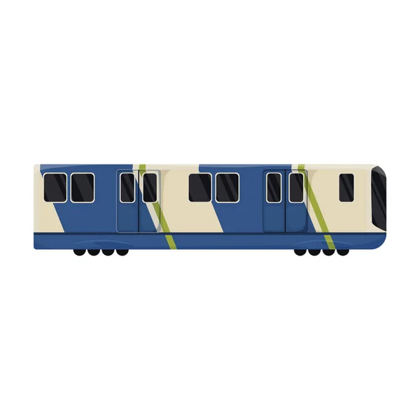 Subway train cartoon vector icon.Cartoon vector illustration cargo. Isolated illustration of subway train icon on white background. — Stockvektor