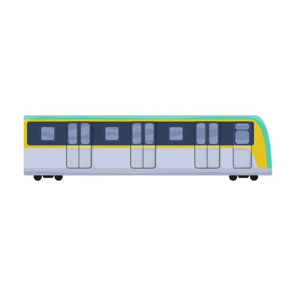 Subway train cartoon vector icon.Cartoon vector illustration cargo. Isolated illustration of subway train icon on white background. — Archivo Imágenes Vectoriales