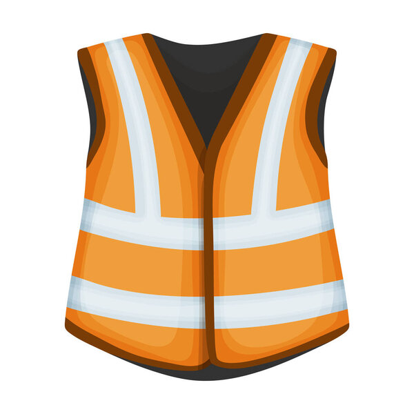 Vest safety cartoon vector icon.Cartoon vector illustration safety jacket. Isolated illustration of vest safety icon on white background.