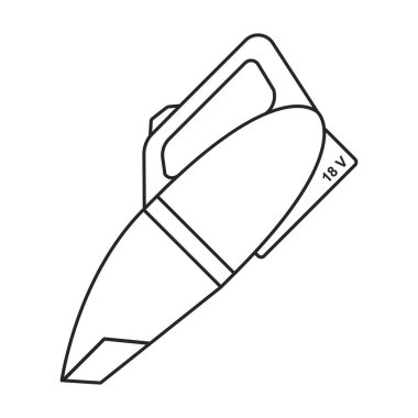 Araba vakum vektörü simgesi. Beyaz arka plan vakumunda izole edilmiş gerçekçi vektör simgesi..