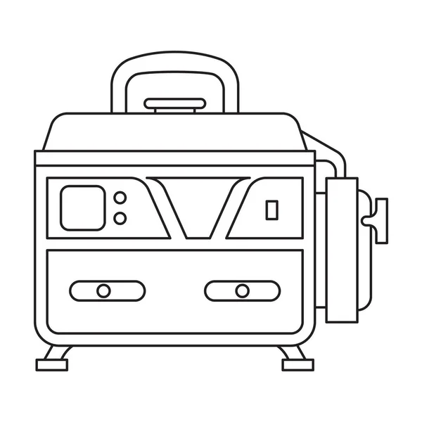 Generator Vektor icon.Outline Vektor icon isoliert auf weißem Hintergrund Generator. — Stockvektor