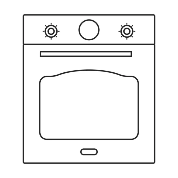 椭圆矢量图标.白色背景烤箱上孤立的轮廓矢量图标. — 图库矢量图片