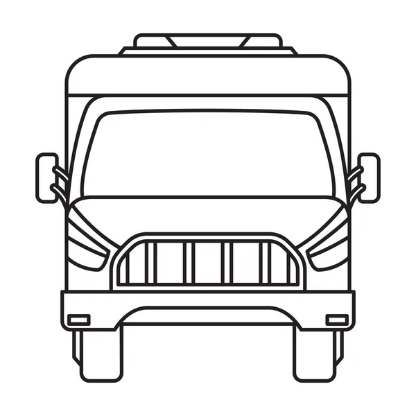 Ambulans araba vektör simgesi. Beyaz arka plan ambulans aracında izole edilmiş ana hat vektör simgesi.. — Stok Vektör