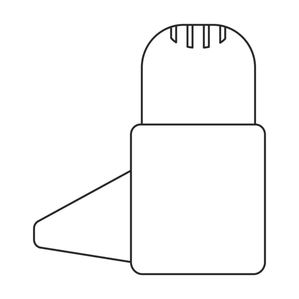 Icône vectorielle pour inhalateur.Décrivez l'icône vectorielle isolée sur un inhalateur de fond blanc. — Image vectorielle