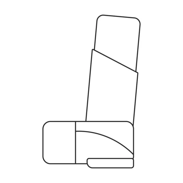 Astım vektörü simgesi. Beyaz arkaplan solunum cihazında izole edilmiş dış hat vektör simgesi. — Stok Vektör