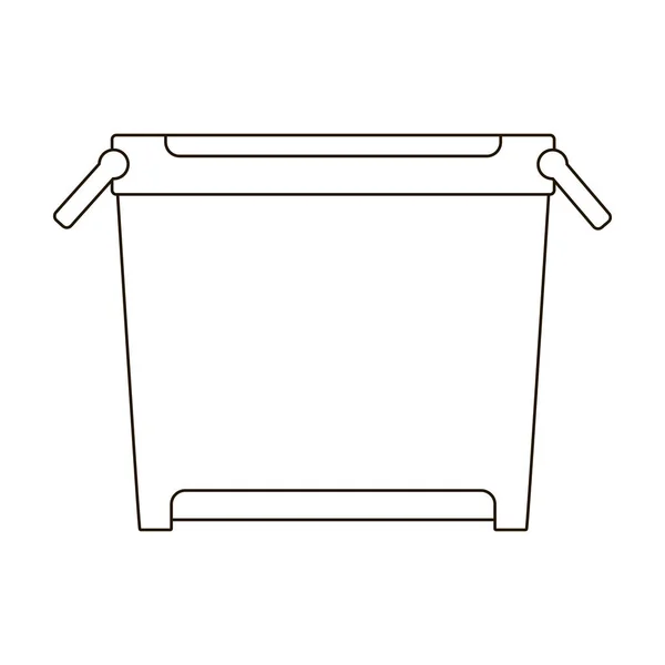 Eisbox Vektor icon.Outline Vektor Symbol isoliert auf weißem Hintergrund Eisbox. — Stockvektor